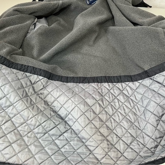 Vintage Lands End Fleece Winter Jacket Womens XL 18-20 Black Hooded - Picture 10 of 13